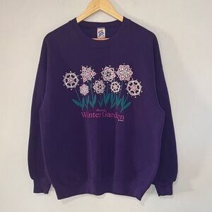 Vintage Michigan Winter Garden Crewneck / XL / 1990s